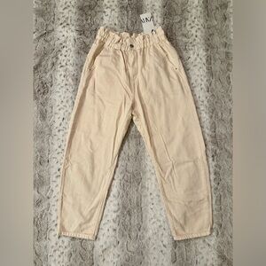 Zara Baggy Fit High-Waisted Pants with Elastic